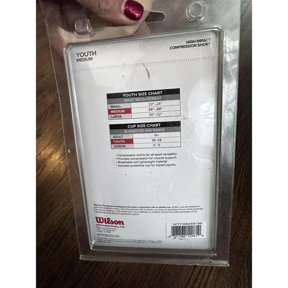 Wilson Sports High Impact Youth M Age10-13 Athletic Protective Cup White B0073 - Picture 3 of 5